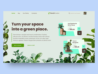 Plant Shop Place Website UI/UX Concept daily ui dailyuichallenge design ui ui design uiinspiration uiwebdesign uiwebsite uiwork userexperience userinterface ux ux design uxuidesign webdesign
