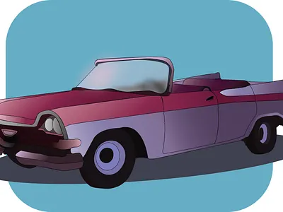 VINTAGE CAR art car cartoon design icon illustration illustrator vintage vintage design