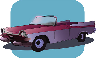 VINTAGE CAR art car cartoon design icon illustration illustrator vintage vintage design