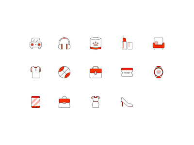 Line E-commerce Icon Set business buy ecommerce ecommerce app ecommerce business ecommerce design ecommerce shop icon icon design icon set iconography iconset iconsets japan japanese art lineart minimalist orange orange icon shopping