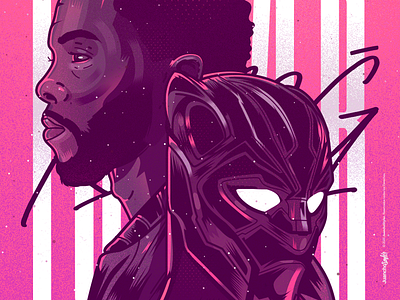 Black Panther - King T'challa art beauty blackpanther character color cool creative design illustration venezuela wakanda