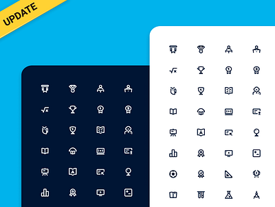 Education Icons Set - update! academy candidat course education figma iconjar icons instruction learning minimal school session set sketch skill trend tutorial ui vector