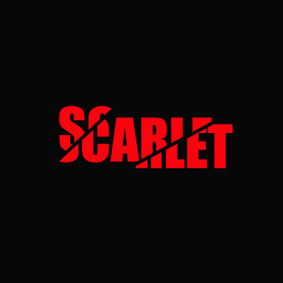 scarlet logo art design illustrator logo logocore scarlet scarletvfx type typography visualeffects