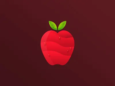 concept design geometric for apple design graphic food fruit gradient modern simple vector
