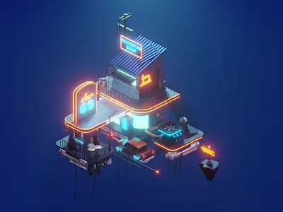Star 69 3d blender blender3d eevee isometric isometric design