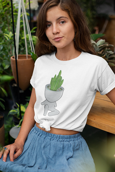 Person-shaped plant pot succulents