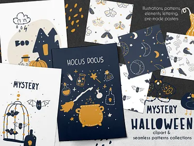 Mystery Halloween clipart collection art background bottles clipart collection design elements ghost ghosts graphic design graphics halloween halloween design illustration illustrations mystery potion pumpkins skulls vector