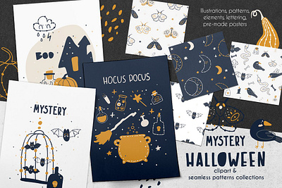 Mystery Halloween clipart collection art background bottles clipart collection design elements ghost ghosts graphic design graphics halloween halloween design illustration illustrations mystery potion pumpkins skulls vector