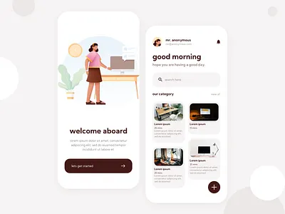Online Course App app app design application category dashboad dashboard ui design experience online course started ui ux welcome