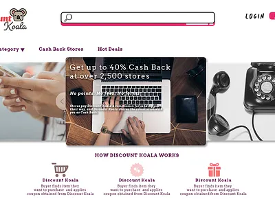 DISCOUNT KOALA app branding design flat minimal ui ux web