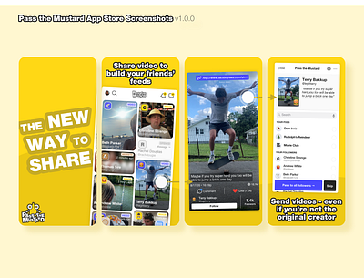 Pass the Mustard V1.0.0 App Store Screenshots app app store app store icon app store screenshot genz ios mustard pass the mustard screenshots video sharing