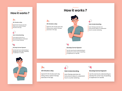 Stamurai - How it works ? adobe xd animation branding clean design design system desktop design dribbble invite druhin flat homepage landing page minimal mobile mobile design stammering stamurai typography ui ux