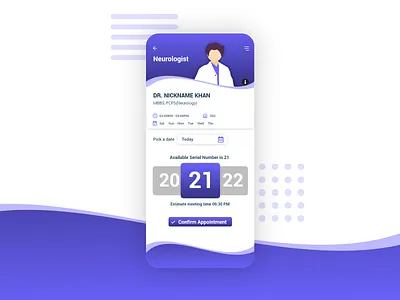 Doctor Appointment UI Concept android app appointment concept design doctor flat schedule ui