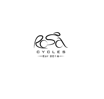 Rosa cycles logo branding design logo minimal vector