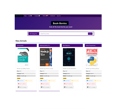 Book-Berries Home Page arrivals books bookshop bookstore design ecommerce ecommerce shop home homepage homepage design illustration shop vector illustration web design web development website design