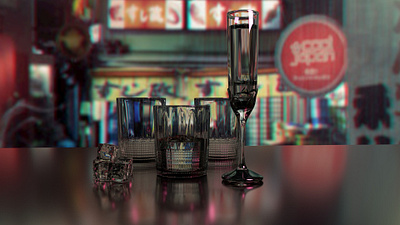 Glass with wine 3D Model 3d 3d animation