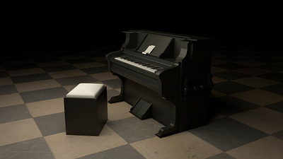 Piano 3d 3d animation