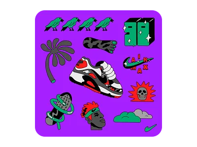 Nike Remix Pack: Air Max 90 air max air max 90 illustration lettering nike
