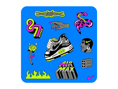 Nike Remix Pack: Air Max 87 air max 87 illustration lettering nike nike air max