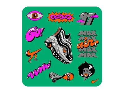 Nike Remix Pack: Air Max 97 air max 97 illustration lettering nike nike air max