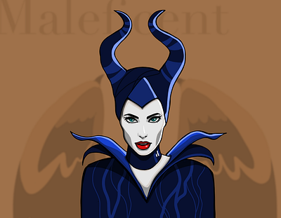 Maleficent dark illustration movie personage