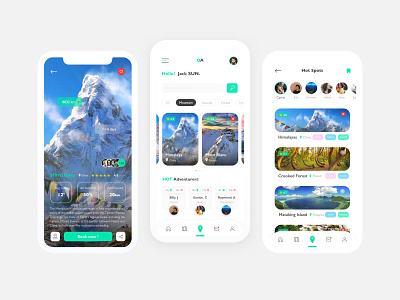 QA--Adventure, Travel APP application branding icon mobile ui ui desgin ui design ux ux design