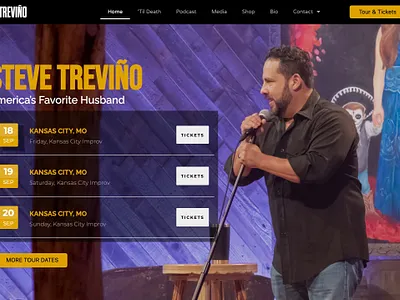 Comedian Steve Treviño celebrity comedian comedians comedy design ecommerce elementor entertainer entertainment event calendar web web design website website design wordpress wordpress design
