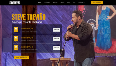 Comedian Steve Treviño celebrity comedian comedians comedy design ecommerce elementor entertainer entertainment event calendar web web design website website design wordpress wordpress design