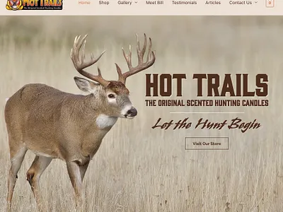 Hot Trails Scented Hunting Candles deer deer hunting design ecommerce elementor hunting outdoor outdoorsy web web design web development website website design wordpress wordpress design