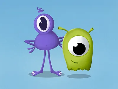Little alien dudes alien aliens art character characterdesign design graphic design illustration ipad procreate ufo