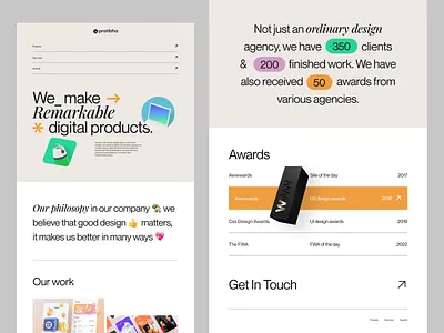 Pratibha Agency - Exploration agency concept design design agency exploration fun landing page studio transition ui userinterface web design website