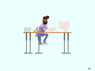 7.25_插画_working people branding design illustration illustrator ui design web 插画