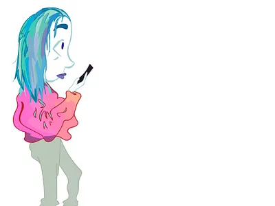 Waiting ... cartoon character design design girl hipster illustration illustration art illustrator vector woman