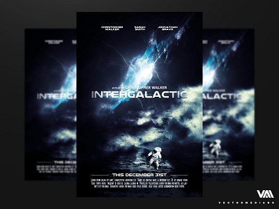 Intergalactic - Flyer / Poster design envato flyer flyer design flyer template flyers graphicriver intergalactic movie movie poster movies photoshop poster poster design space template vectormedia vectormediagr