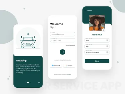 Car Service App Design android app app concept app design app design icon ui web ios guide app development app ui appdesign application car app car service clean concept concept illustration mobile app design
