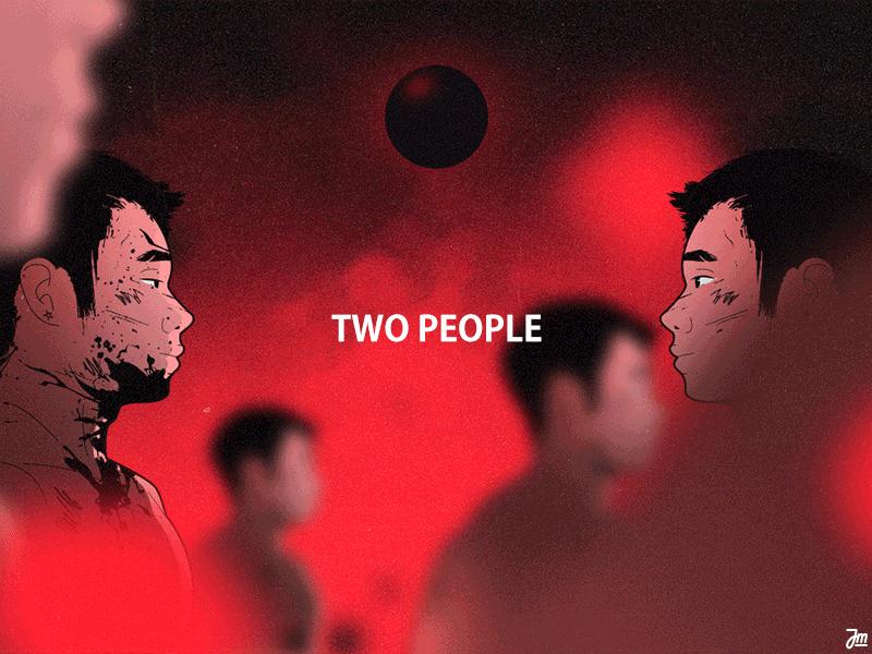 Long time ago - part 2/4 2d animation animation 2d character character design design eyes face gif graphic design illustration man motion movie