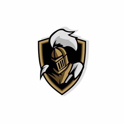 Knight emblem logo 3d badge decoration design emblem flag gold icon illustration isolated protection red safety secure security shield sign soccer ball symbol white