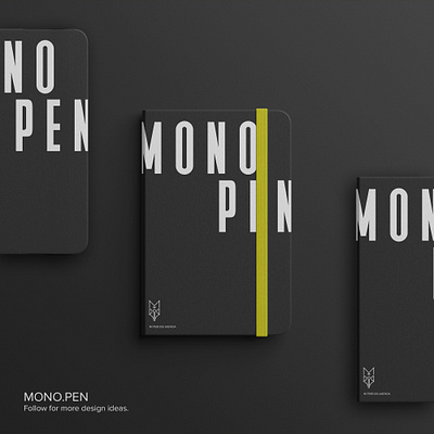 MONOPEN Notebook/Agenda cover design agenda art book cover branding cover art design illustration illustrator logo minimal mockup modern calligraphy modern design modern logo notebook notebook design notebook mockup photoshop typography vector