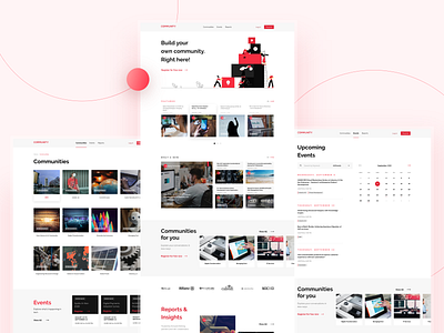 Community Website adobexd clean community design figma illustrator landingpage layout minimalistic sketch uidesign uiux uxdesign web webdesign website website design websites