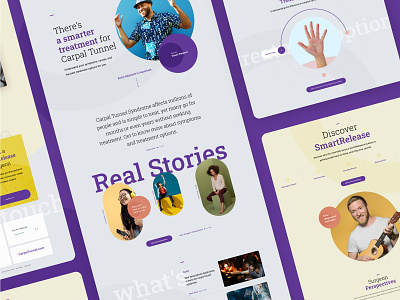 CarpalTunnel.com — SmartRelease branding colors design homepage landing page logo product purple stories ui ux web webdesign website
