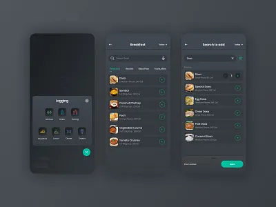 Nutrition app black version 2020 app brand identity branding care creative design creator design dribbble health health app healthcare hello dribble logo nutrition ui uiux ux uxdesign workout