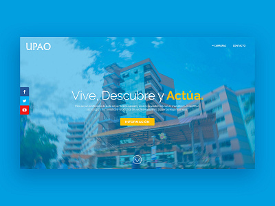 UPAO landing montaje photoshop ui visual design