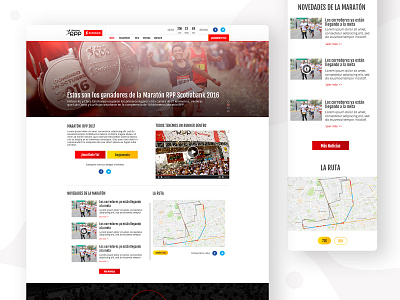 Maraton design marathon ui website