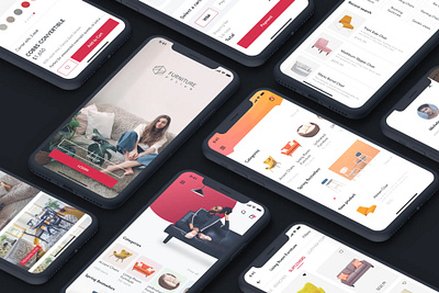 Furniture Online Store Mobile App app design mobile app design mobile design mobile ui mobile ui design ui ux design ui design ui ux uiux design ux design