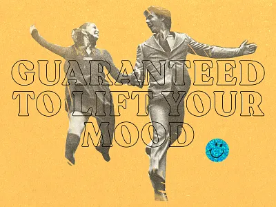 Bliss black and white branding color design foil happy holographic outline people photoshop serif sticker texture type yellow