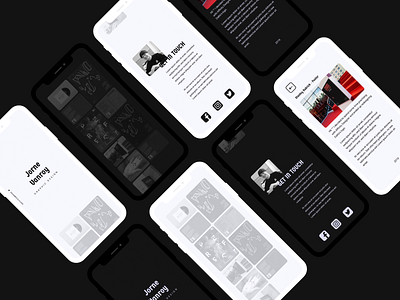 Webdesign - Portfoliosite Jorne Vanroy adobe xd brand branding dark darkmode design mockup portfolio portfolio website ui ux uxui web webdesign website