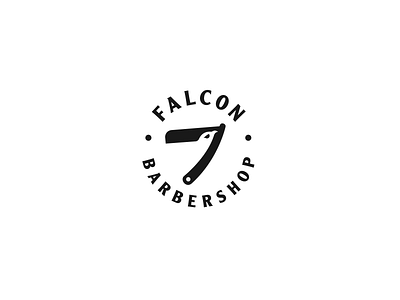 FALCON barbershop falcon logo