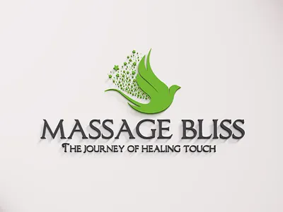 Massage Bliss Logo Design 3d art branding creative creative design design flat graphic design icon illustration logo logo design logodesign logos logotype minimal signature vector