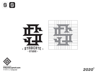 Syndicate Studio branding design flat logo minimal monogram monogram design monogram letter mark monogram logo type