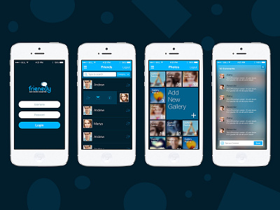 Social App Friends app design ui ux web